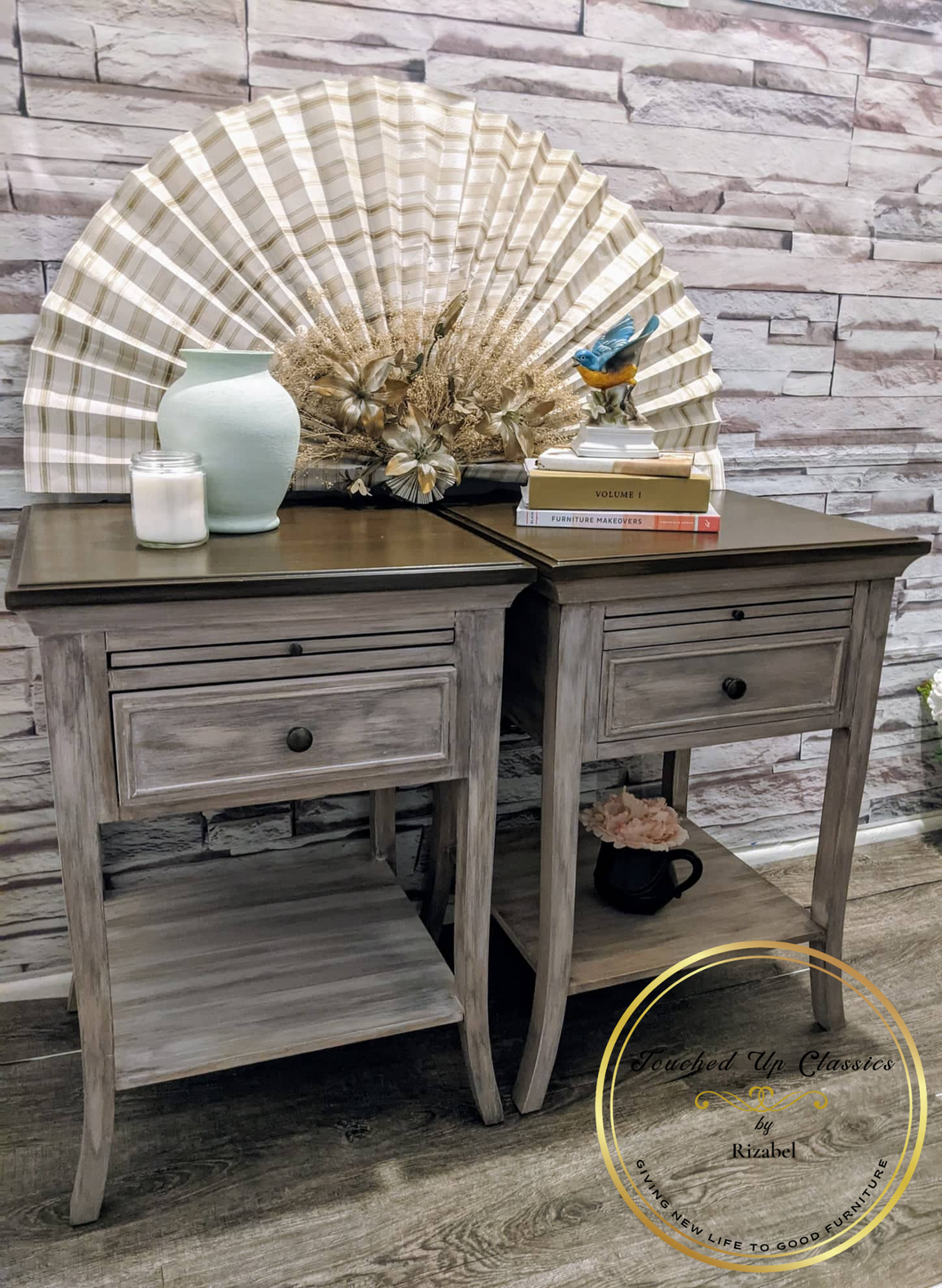 Set of Farmhouse Inspired End Tables