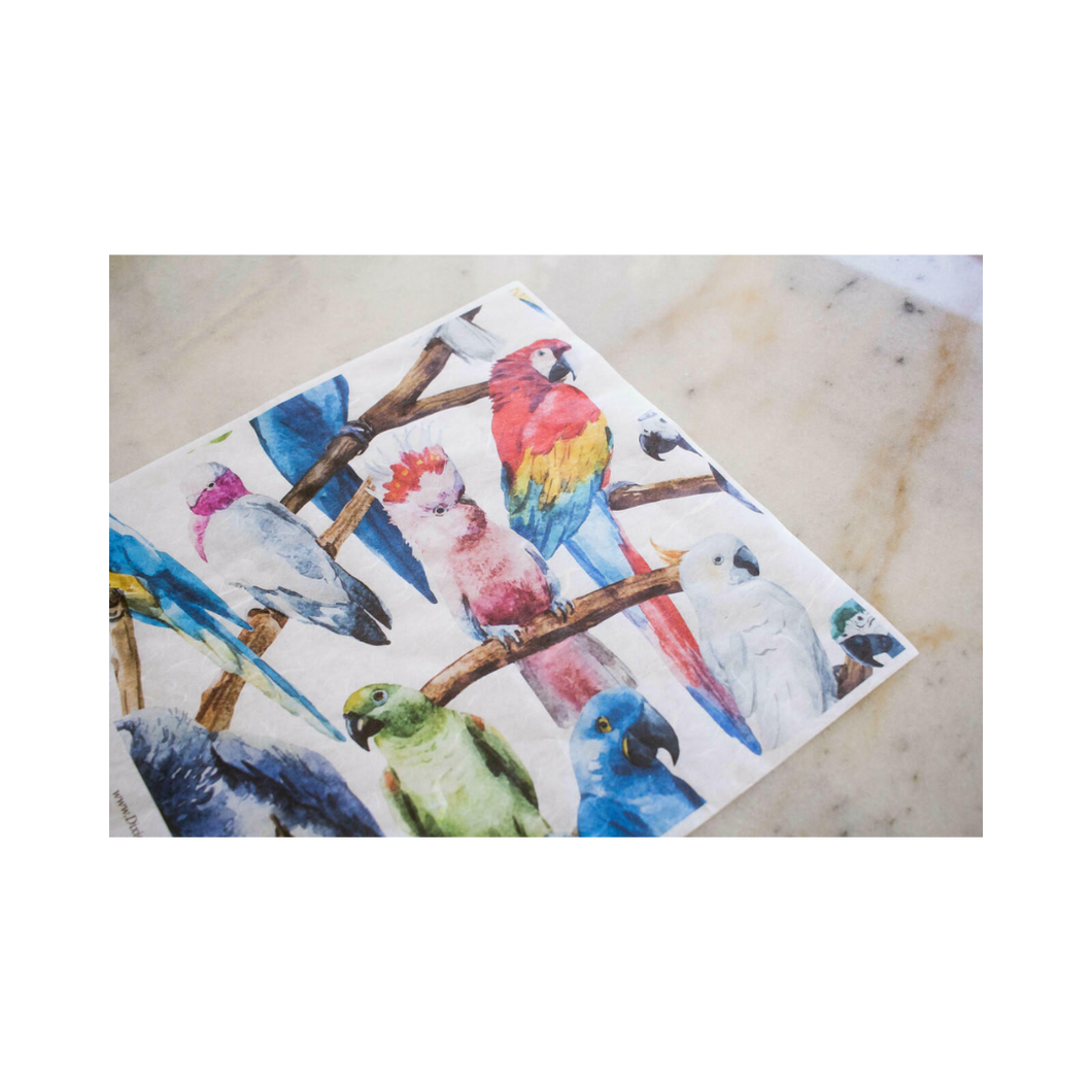 Birds - Rice Decoupage Paper